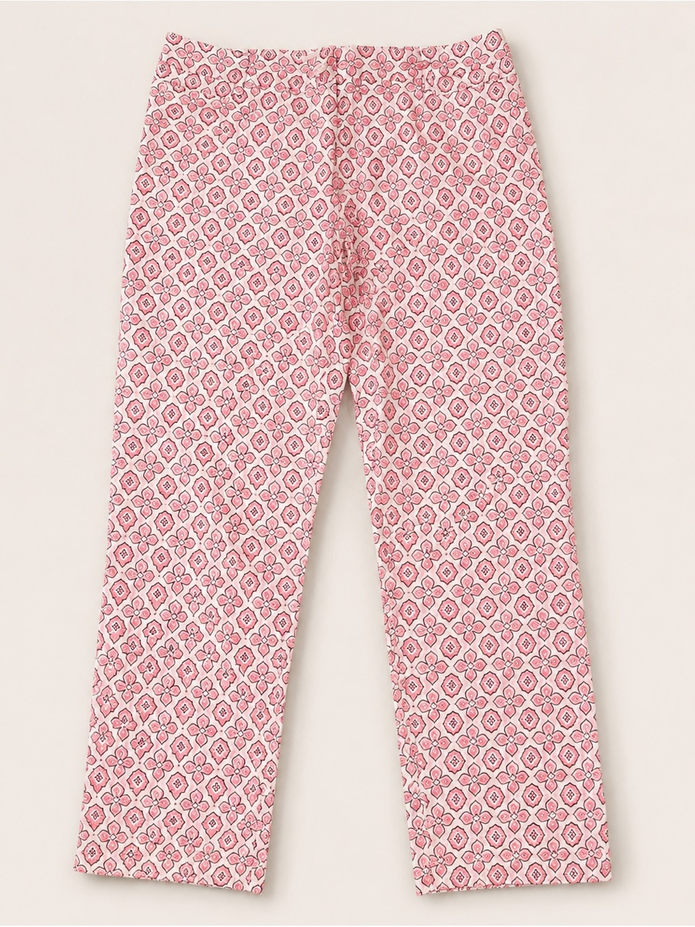 Classic Talbots Peony Tile Ankle Pants - Picture 3 of 6